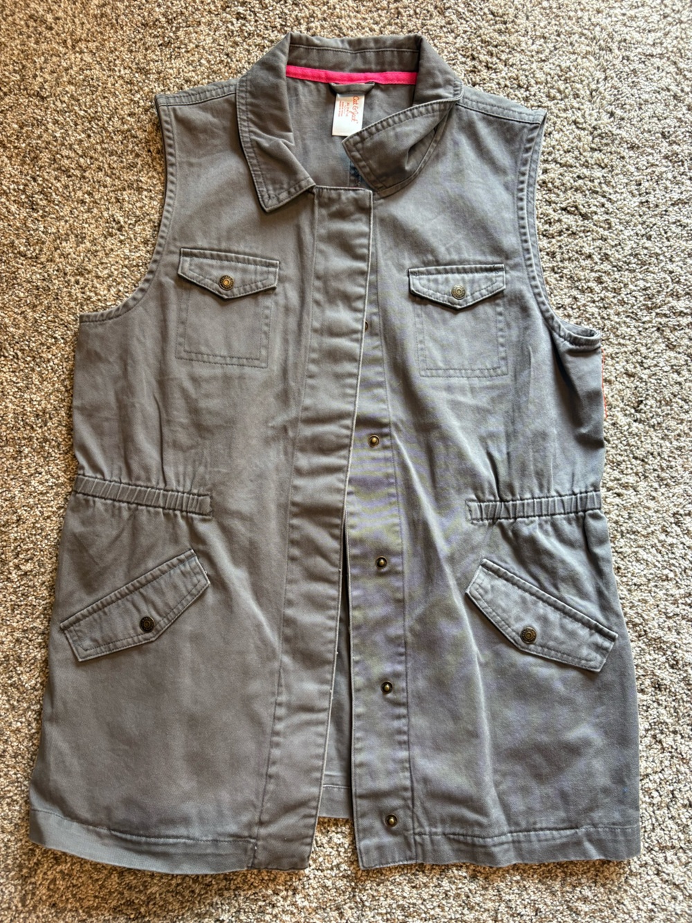 Cat & Jack Gray Sleeveless Utility Vest